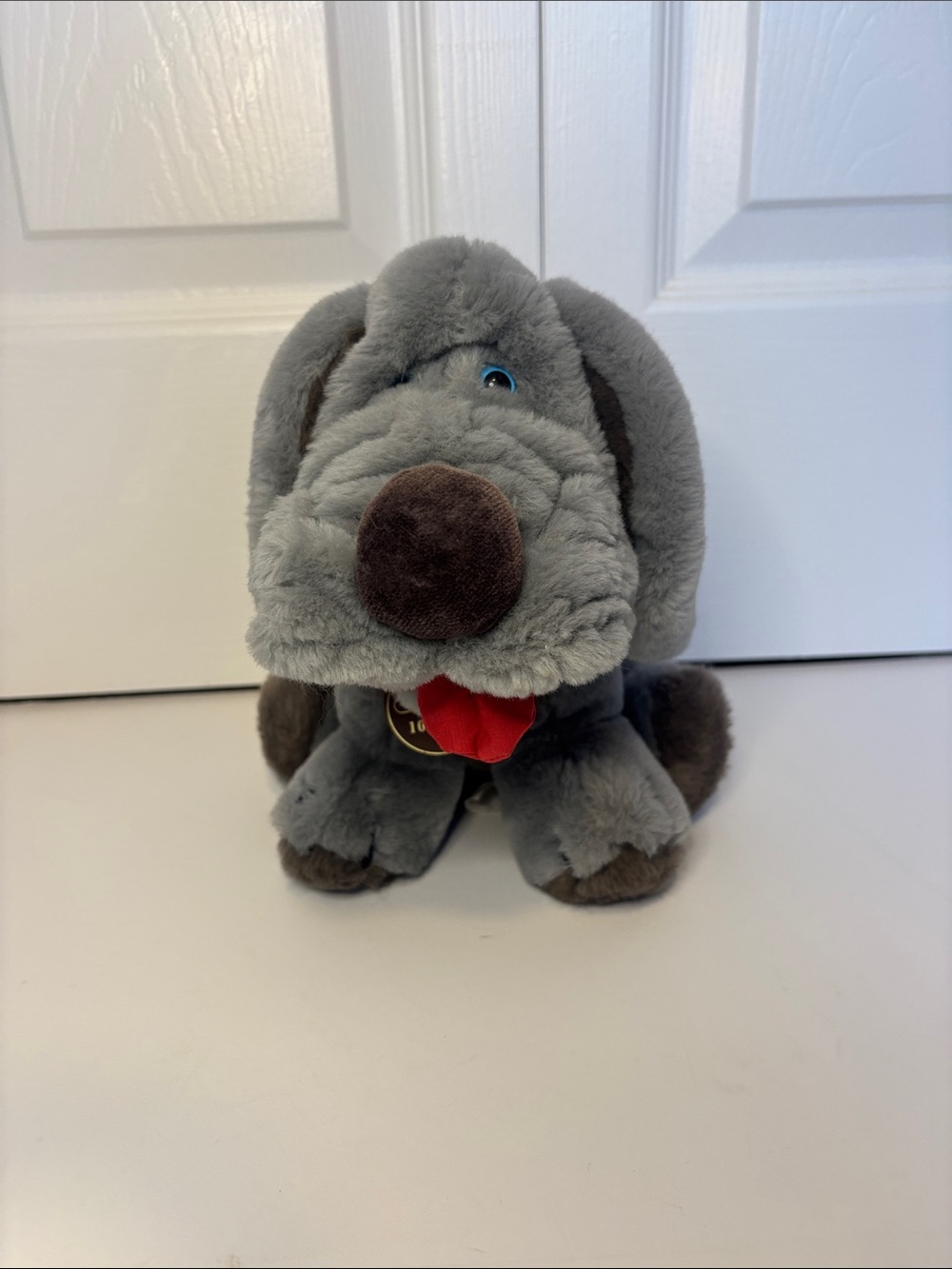 Collectible Ganz Wrinkles Plush Dog Stuffed Animal Grey Puppy